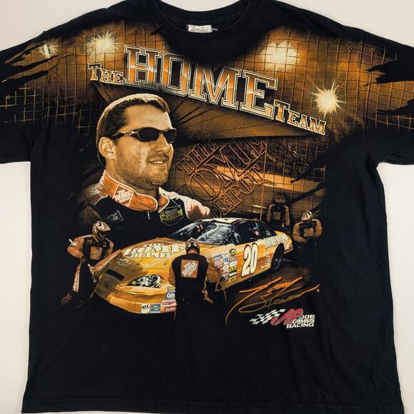 Vintage Tony Stewart Home Depot Nascar All Over Print AOP Racing Shirt Size 2XL - Picture 3 of 8